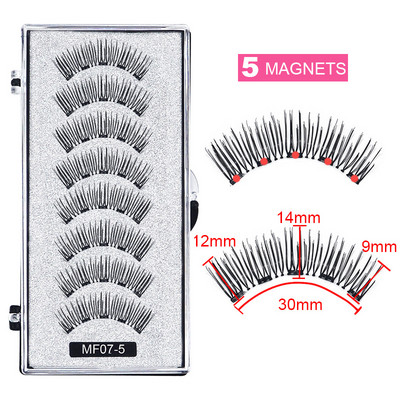 Gene magnetice 3D cu magneți Machiaj realizat manual Gene de nurcă Gene false extinse Gene false reutilizabile cu pensetă