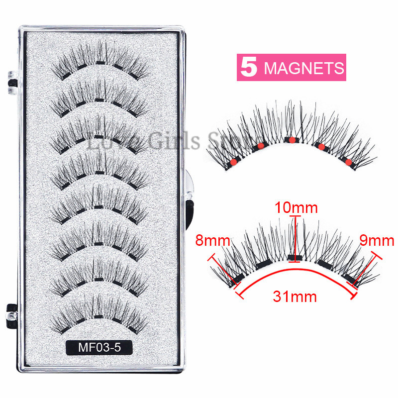 Gene magnetice 3D cu magneți Machiaj realizat manual Gene de nurcă Gene false extinse Gene false reutilizabile cu pensetă