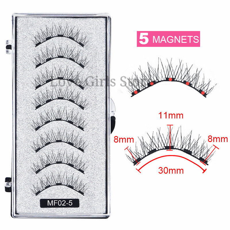 Gene magnetice 3D cu magneți Machiaj realizat manual Gene de nurcă Gene false extinse Gene false reutilizabile cu pensetă