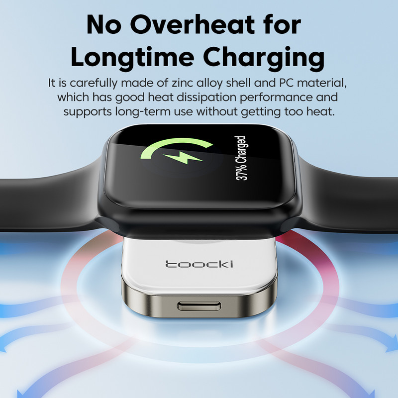 Încărcător wireless portabil Toocki pentru Apple Watch 7 SE 6 5 4 Încărcător magnetic USB pentru iWatch Series 7 SE 6 5 4 Stație de încărcare