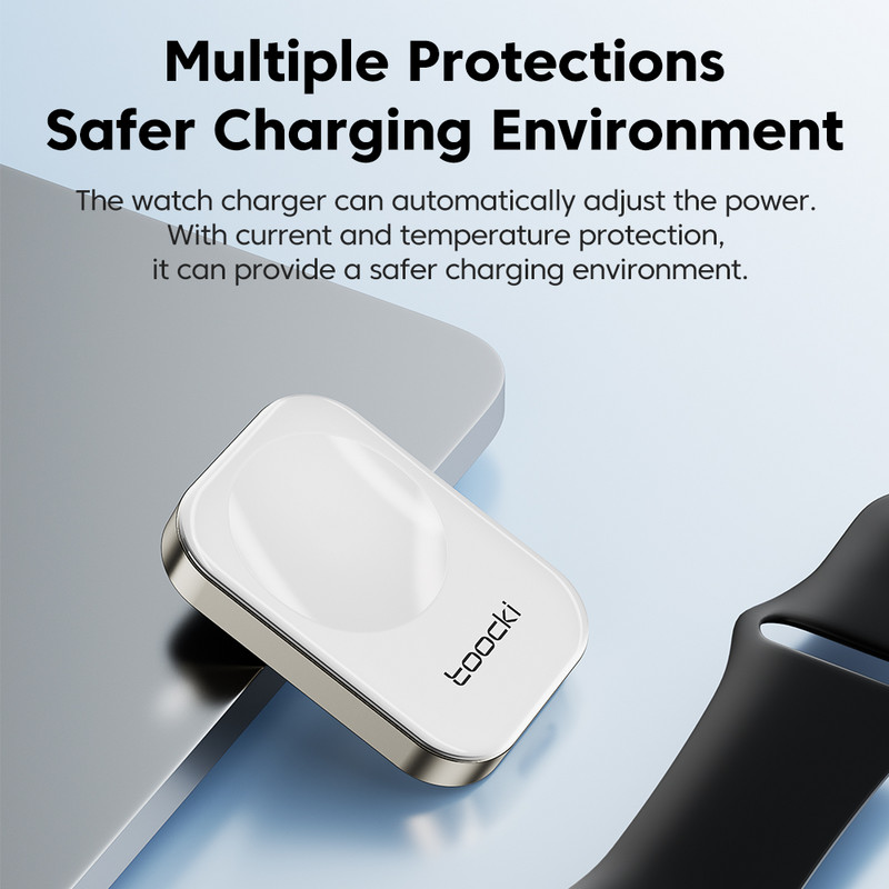 Încărcător wireless portabil Toocki pentru Apple Watch 7 SE 6 5 4 Încărcător magnetic USB pentru iWatch Series 7 SE 6 5 4 Stație de încărcare