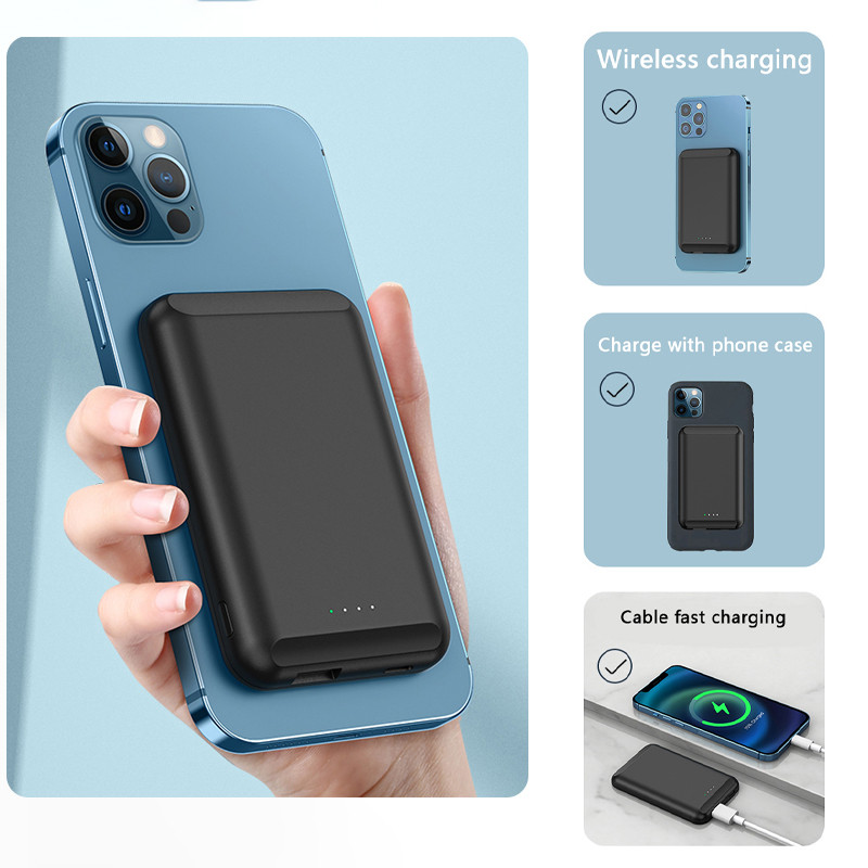 Încărcător de telefon mobil magnetic fără fir de 5000 mAh pentru iPhone 12 13 Pro Max 12mini Baterie auxiliară externă