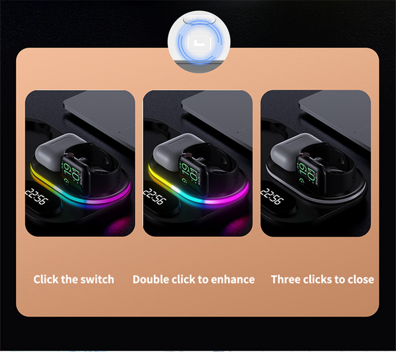 Suport de încărcare fără fir 4 în 1 30W pentru iPhone 14 13 12 Samsung Apple Watch Airpods iWatch Stație de andocare de încărcare rapidă pliabilă