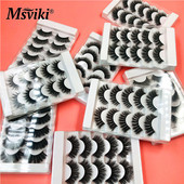 Wispy 5 perechi cutii de gene de nurcă 3D naturale Ambalare Gene false 5D reutilizabile Vânzare cu ridicata în vrac Instrument de machiaj pentru gene de nurcă pufoasă