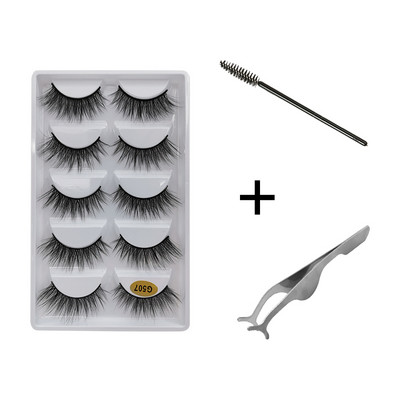 5/10 Ζεύγη απαλές παχιές βλεφαρίδες 3D Mink Ψεύτικες βλεφαρίδες Φυσικές δραματικές μακριές βλεφαρίδες Extension μακιγιάζ χειροποίητες 3D βλεφαρίδες