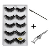 5 pari umjetnih trepavica Natrual 3D komplet umjetnih trepavica od nerca četkica za trepavice trepavice za oči pinceta mekane trepavice od nerca šminka cilios