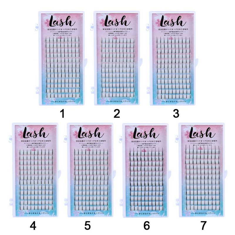 120 Grozdova C Uvojak 007 Debljina 9-15 mm A Oblik Pojedinačne trepavice Živopisne Interperse Prirodne Punije DIY Ekstenzije trepavica