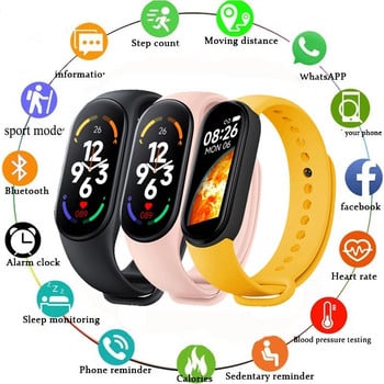 Band 7 Smart Watch Ανδρικό Γυναικείο Smartband Έξυπνο ρολόι καρδιακών παλμών Fitness Tracker Αθλητικό Έξυπνο βραχιόλι για Band 7