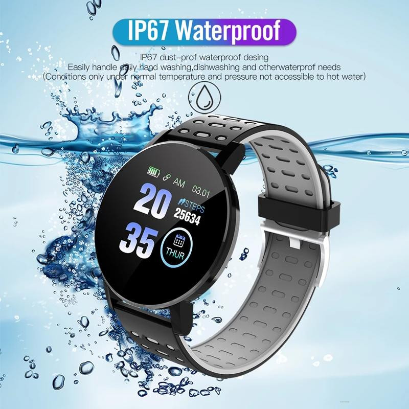Ceas inteligent Twitch Bărbați Femei Monitorizarea ritmului cardiac Monitorizarea tensiunii arteriale Fitness Sport Racker Bluetooth Redare muzică Apel 119 Ceas inteligent