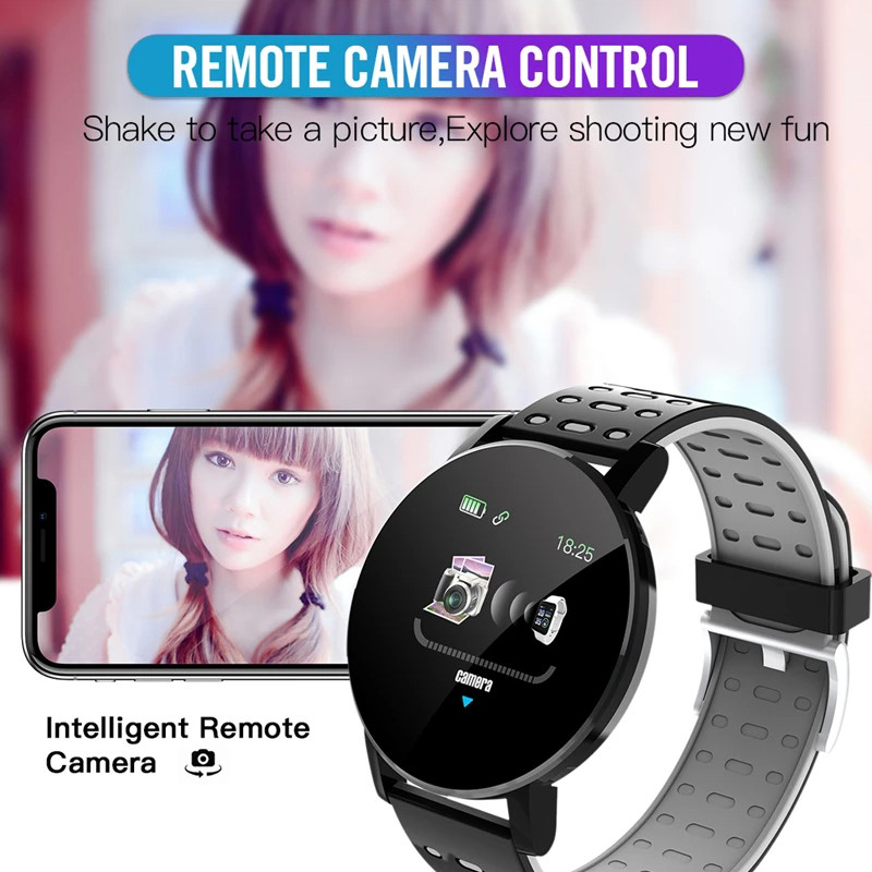 Ceas inteligent Twitch Bărbați Femei Monitorizarea ritmului cardiac Monitorizarea tensiunii arteriale Fitness Sport Racker Bluetooth Redare muzică Apel 119 Ceas inteligent