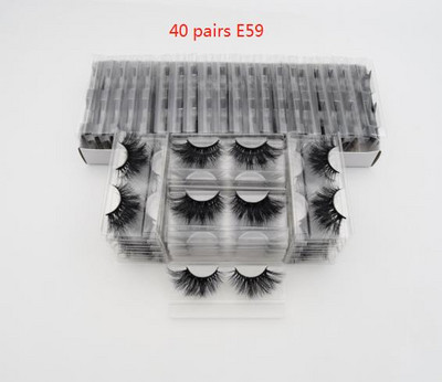 Visofree 40 pari trepavica od 25 mm 3D trepavice od nerca s uloškom bez kutije Duge trepavice od nerca Trepavice dramatičnog volumena Guste umjetne trepavice