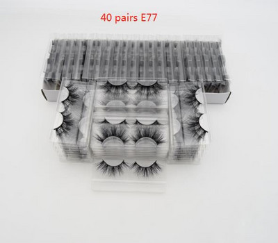 Visofree 40 pari trepavica od 25 mm 3D trepavice od nerca s uloškom bez kutije Duge trepavice od nerca Trepavice dramatičnog volumena Guste umjetne trepavice