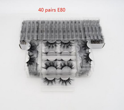 Visofree 40 pari trepavica od 25 mm 3D trepavice od nerca s uloškom bez kutije Duge trepavice od nerca Trepavice dramatičnog volumena Guste umjetne trepavice