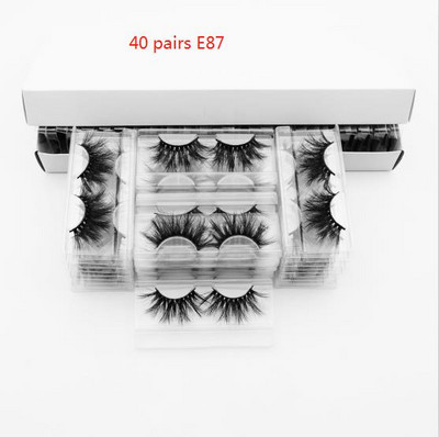 Visofree 40 pari trepavica od 25 mm 3D trepavice od nerca s uloškom bez kutije Duge trepavice od nerca Trepavice dramatičnog volumena Guste umjetne trepavice