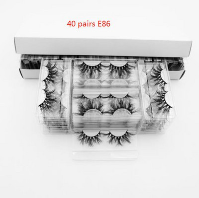 Visofree 40 pari trepavica od 25 mm 3D trepavice od nerca s uloškom bez kutije Duge trepavice od nerca Trepavice dramatičnog volumena Guste umjetne trepavice