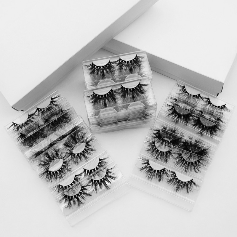 Visofree 40 pari trepavica od 25 mm 3D trepavice od nerca s uloškom bez kutije Duge trepavice od nerca Trepavice dramatičnog volumena Guste umjetne trepavice