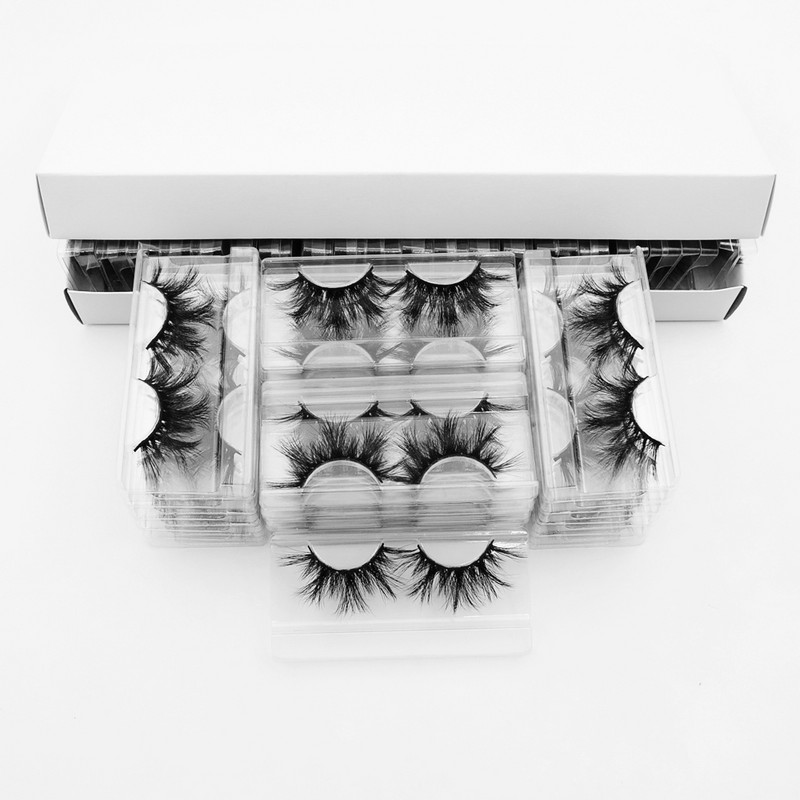 Visofree 40 pari trepavica od 25 mm 3D trepavice od nerca s uloškom bez kutije Duge trepavice od nerca Trepavice dramatičnog volumena Guste umjetne trepavice