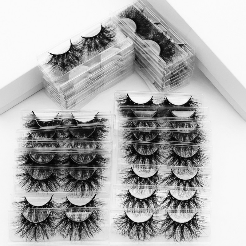 Visofree 40 pari trepavica od 25 mm 3D trepavice od nerca s uloškom bez kutije Duge trepavice od nerca Trepavice dramatičnog volumena Guste umjetne trepavice