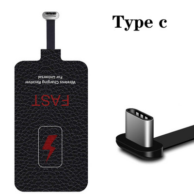 Juhtmeta laadimisvastuvõtja Qi juhtmevaba laadija adapter Samsung Huawei Xiaomi ja muude C-tüüpi mobiiltelefonide jaoks