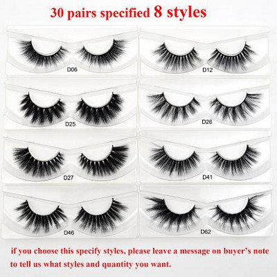 30 de perechi de gene Visofree 3D păr de nurcă Gene false vegane fără cruzime Gene naturale groase pentru ochi lungi Machiaj Extensie de frumusețe