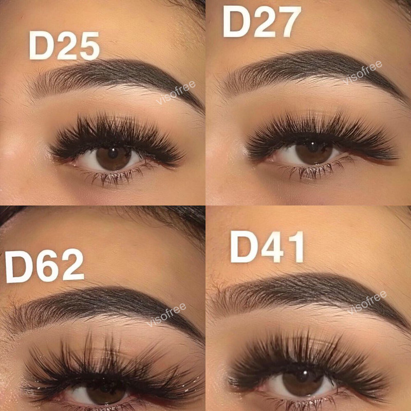 30 de perechi de gene Visofree 3D păr de nurcă Gene false vegane fără cruzime Gene naturale groase pentru ochi lungi Machiaj Extensie de frumusețe