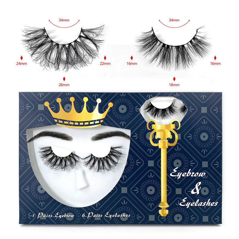 Umjetne trepavice Umjetne trepavice Set obrva Umjetne realistične 3D trepavice Umjetne trepavice Šminka Ekstenzije umjetnih trepavica Dramatične