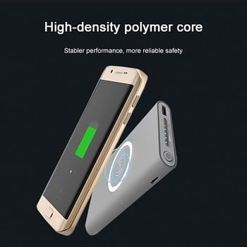 Power Bank 30000mAh Ασύρματη φορητή φόρτιση 2 USB Τηλέφωνο Εξωτερικός φορτιστής μπαταρίας Poverbank για iphone και Android