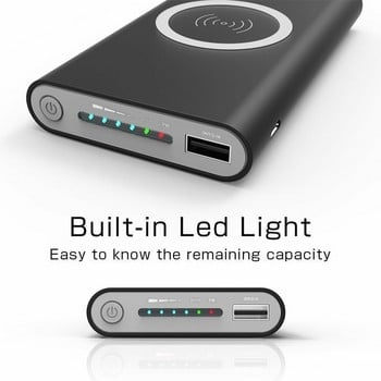 Power Bank 30000mAh Ασύρματη φορητή φόρτιση 2 USB Τηλέφωνο Εξωτερικός φορτιστής μπαταρίας Poverbank για iphone και Android