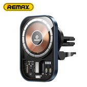 Încărcător de mașină fără fir magnetic Remax 15W Încărcare rapidă Suport pentru telefon din sticlă securizată Rotativ 360° pentru telefoane mobile iPhone