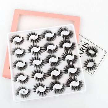 10/20 Pairs 3D Mink Lashes Fluffy Natural Long False Elashes Dramatic Soft Wispy Volume Cross Reusable Elash Lashes Makeup