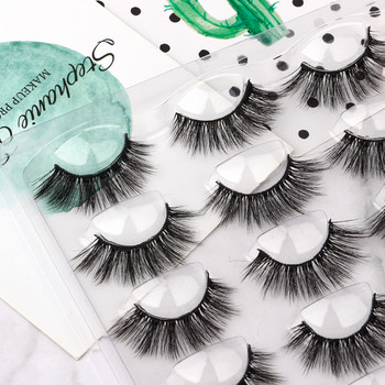 10/20 Pairs 3D Mink Lashes Fluffy Natural Long False Elashes Dramatic Soft Wispy Volume Cross Reusable Elash Lashes Makeup