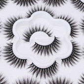 Gene magnetice cu gene false 3D naturale, realizate manual, cutie acrilice, gene false lungi, cosmetice pentru cadou