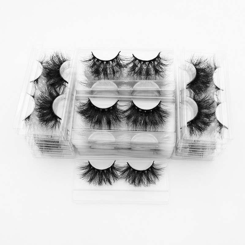 40 perechi/lot visofree 25 mm machiaj gene 3d de nurcă 100% gene dramatice lucrate manual fără cruzime gene pufoase de nurcă E58