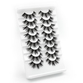 8 perechi de gene 3D gene naturale lungi, pufoase, pufoase, naturale false, gene false, gene moi, consumabile pentru extensie de gene, machiaj