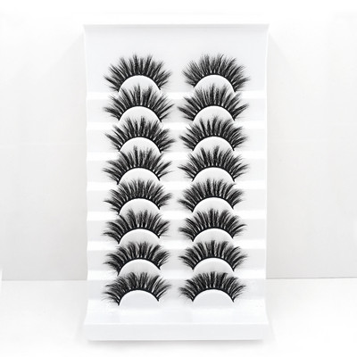 8 perechi de gene 3D gene naturale lungi, pufoase, pufoase, naturale false, gene false, gene moi, consumabile pentru extensie de gene, machiaj