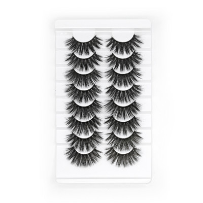 8 perechi de gene 3D gene naturale lungi, pufoase, pufoase, naturale false, gene false, gene moi, consumabile pentru extensie de gene, machiaj