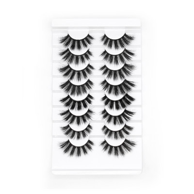 8 perechi de gene 3D gene naturale lungi, pufoase, pufoase, naturale false, gene false, gene moi, consumabile pentru extensie de gene, machiaj