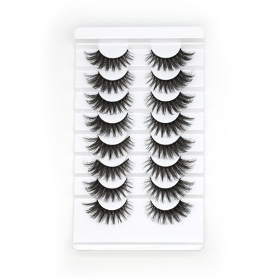 8 perechi de gene 3D gene naturale lungi, pufoase, pufoase, naturale false, gene false, gene moi, consumabile pentru extensie de gene, machiaj