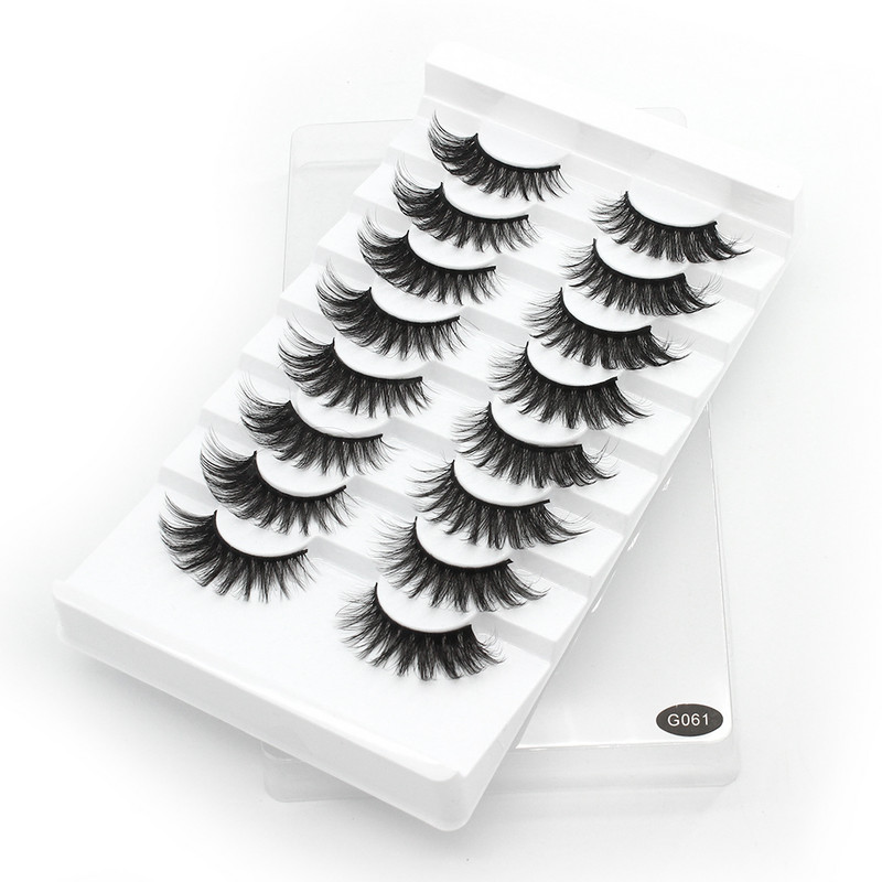 8 perechi de gene 3D gene naturale lungi, pufoase, pufoase, naturale false, gene false, gene moi, consumabile pentru extensie de gene, machiaj