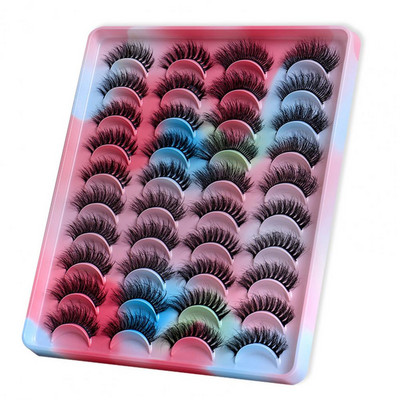 20 pari prirodnih umjetnih trepavica od nerca, duge višekratne šminke za uljepšavanje, alati za nadogradnju kovrčavih trepavica Seksi umjetne trepavice