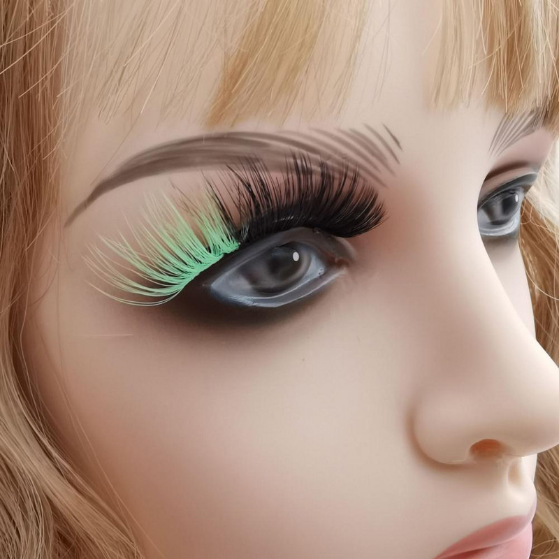 Echo-beauty 3D fermecător gene false de nurcă culori mixte gene ondulate 100% gene de nurcă gene firave naturale pentru machiaj