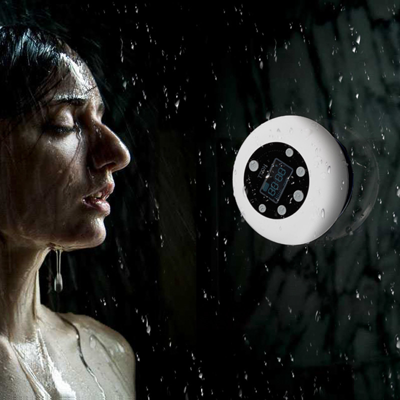 Difuzor bluetooth impermeabil pentru baie mini subwoofer difuzor portabil cu ceas Radio FM apel hands-free caixa de som bluetooth