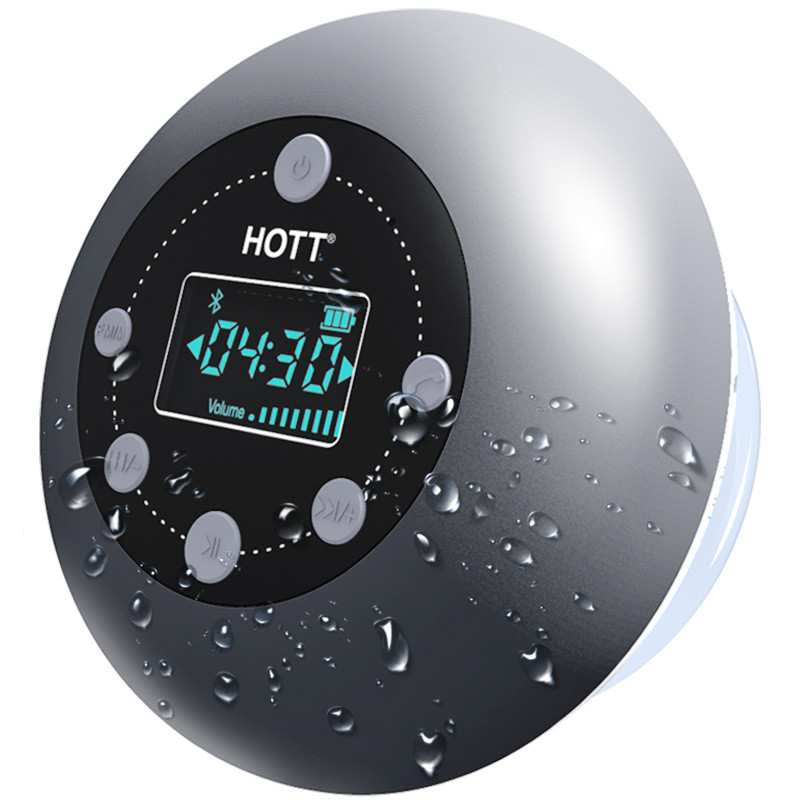 Difuzor bluetooth impermeabil pentru baie mini subwoofer difuzor portabil cu ceas Radio FM apel hands-free caixa de som bluetooth