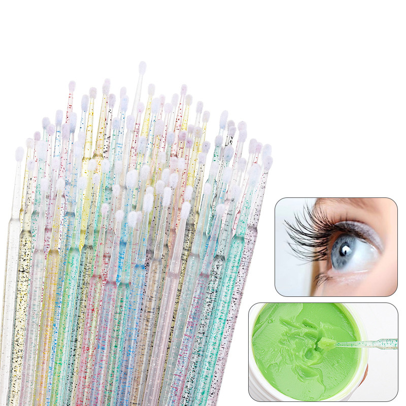 Szempillahosszabbító kellékkészlet Komplett sminkkészlet Mascara Wands szemtapasz ragasztószalag ragasztó tartó gyűrű vattapamacs Micro Brush