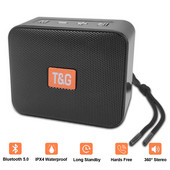 Difuzoare mini USB TG166 Subwoofer portabil Surround exterior compatibil Bluetooth Suport difuzor radio FM Microfon Mâini libere