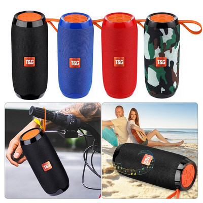 T&G 117 vezeték nélküli hangszóró Mini 5.0 támogatás AUX TF hangszóró Hordozható vízálló kültéri USB hangszórók támogatás TF kártya mélynyomó