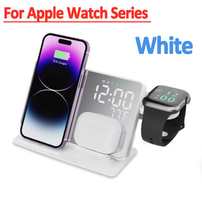 100 W belaidžio įkroviklio stovas skirtas iPhone 14 13 12 11 8 Apple Watch 4 viename greito įkrovimo stotelė, skirta Airpods Pro iWatch 8 7