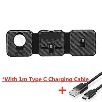 18W magnetski bežični punjač 3 u 1 sklopivi stalak za iPhone 14 13 12 Pro Max Airpods Pro 3 iWatch 7 6 prijenosni brzi punjači