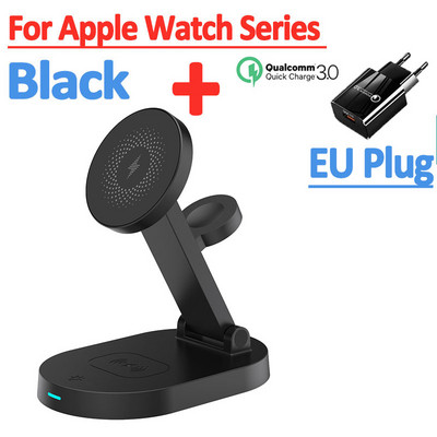 Suport de încărcare fără fir magnetic 3 în 1 100W pentru Macsafe iPhone 12 13 14 Mini Pro Max Apple Watch Airpods Stație de încărcare rapidă