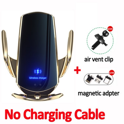 Încărcător fără fir pentru mașină, 75 W, Suport magnetic pentru mașină, Suport pentru telefon pentru iPhone Samsung Xiaomi Încărcare rapidă cu inducție în infraroșu